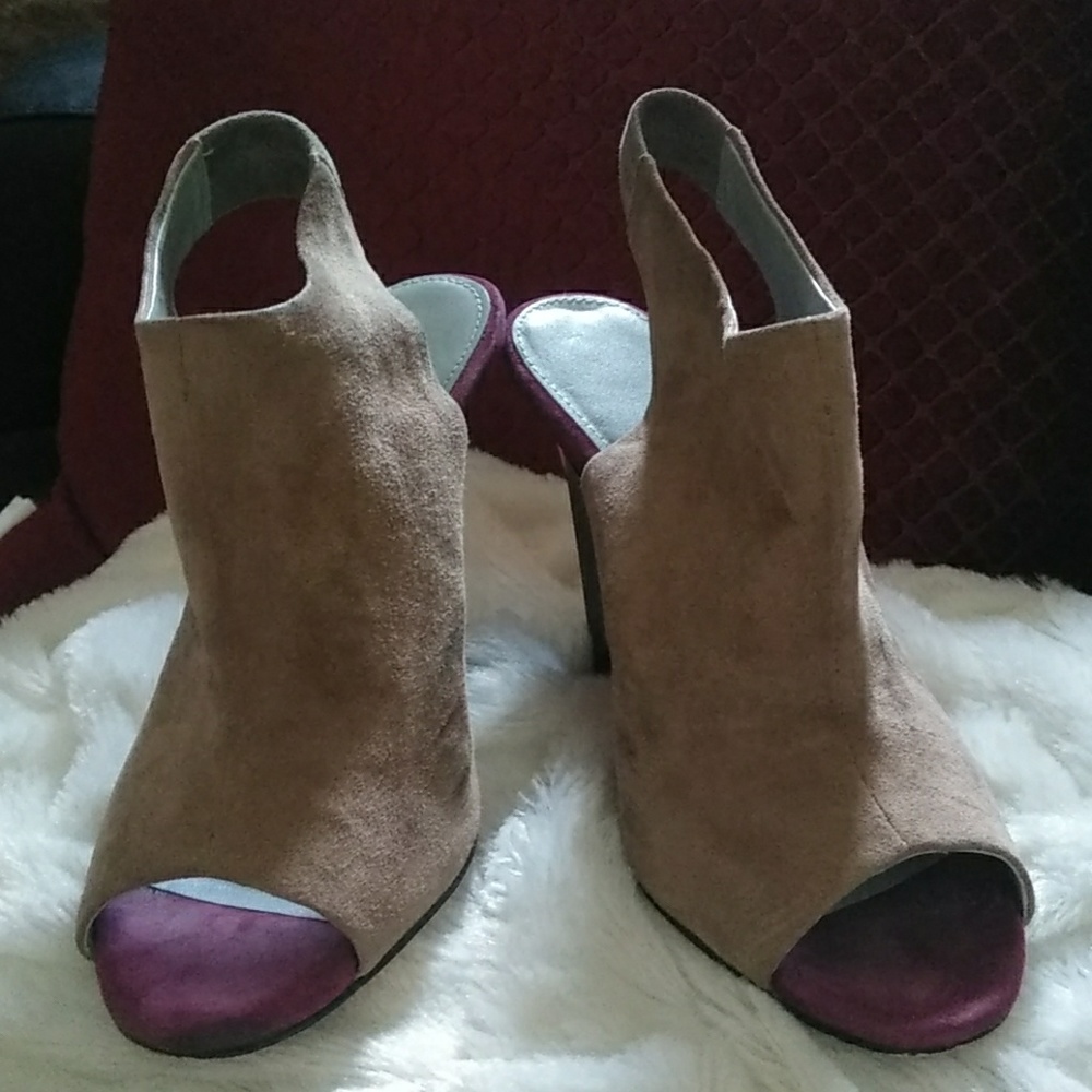 Calvin Klein Color-Block Suede Wedges Shoes Size 7 - image 3